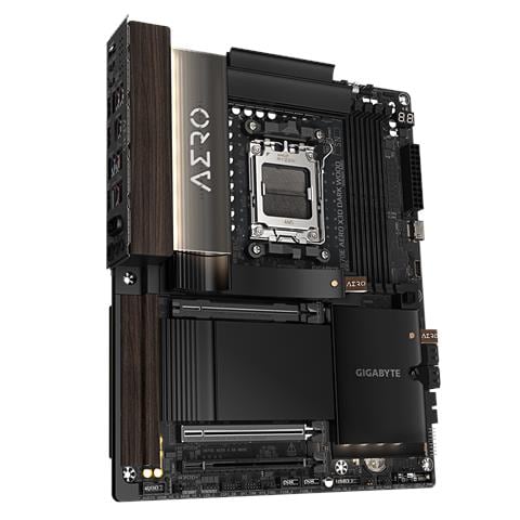 X870E AERO X3D DARK WOOD Scheda Madre - Supporta CPU AMD Ryzen 9000, VRM digitale a 16+2+2 fasi, fino a 9000 Hz DDR5 (OC), 2x PCIe 5.0 + 2x PCIe 4.0, Wi-Fi 7, LAN 5 GbE, USB 4 - Foto 7