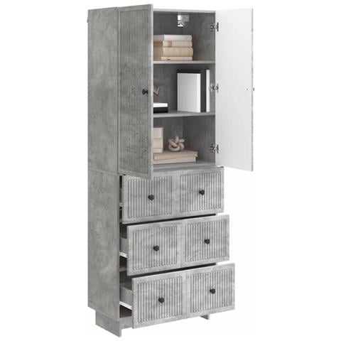 Set di armadi 2 pcs Grigio Cemento 66 x 34,5 x 90 cm - Foto 2