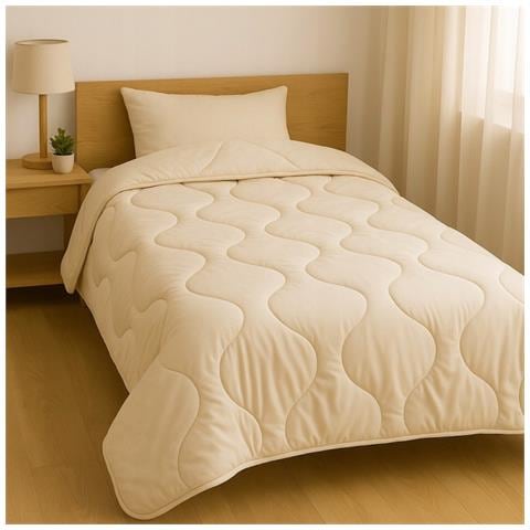 Piumino invernale in lana 160x200 ecru - Leggero - Morbido - Comfort Premium - Foto 2