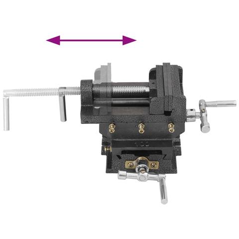 Morsa Manuale con Slitta Trasversale per Trapano a Colonna 78mm - Foto 2