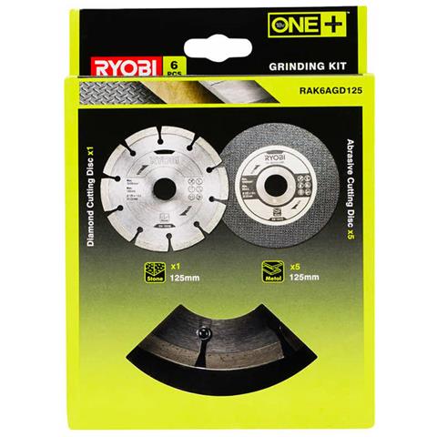 Kit 6 Dischi Per Smerigliatrice Ryobi Diametro 125mm Rak6agd125 - Foto 6
