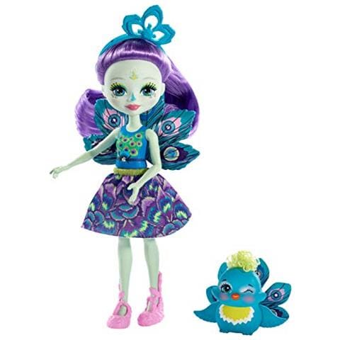 Fxm74 - Enchantimals - Bambola Con Cucciolo Serie 1 - Patter Con Pavone - Foto 1