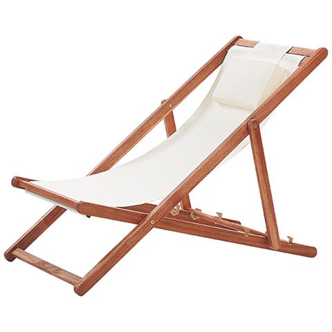 Sedia A Sdraio In Legno Beige Avellino - Foto 19