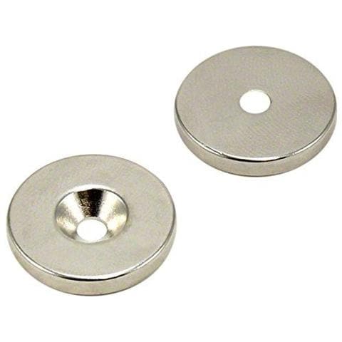 Magnete Expert 20 Millimetri Di Diametro X 3 Mm Di Spessore X 36 Millimetri C S Foro N42 Neodimio - 4.5kg Pull (sud) (confezione Da 2)  - Foto 1