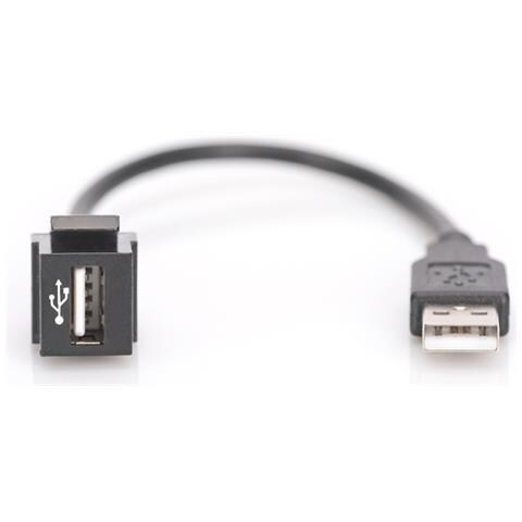 Usb 2.0 Keystone Module Female / Male Cable Color Black - Foto 3