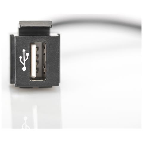 Usb 2.0 Keystone Module Female / Male Cable Color Black - Foto 2