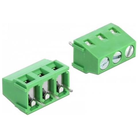 Terminalblock für Platine Lötversion 3 Pin 5,00 mm Rastermass vertikal 10 Stück - Foto 1
