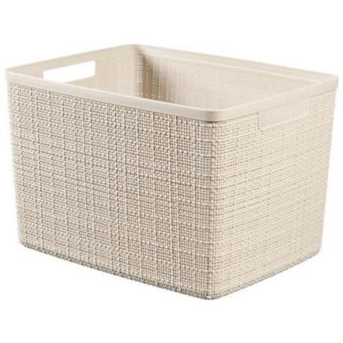 Cestino Rettangolare In Juta 20 L - Beige - Foto 1