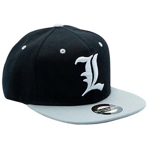 Death Note - Cappellino - Cappello - Snapback - Nero E Grigio - L - Foto 1