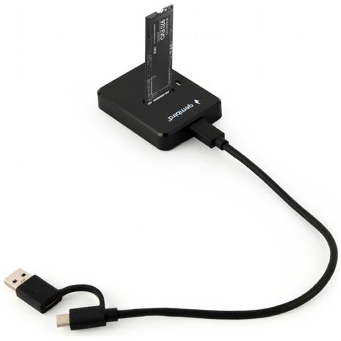 DD-U3M2 docking station per unità di archiviazione USB 3.2 Gen 1 (3.1 Gen 1) Type-C Nero - Foto 1