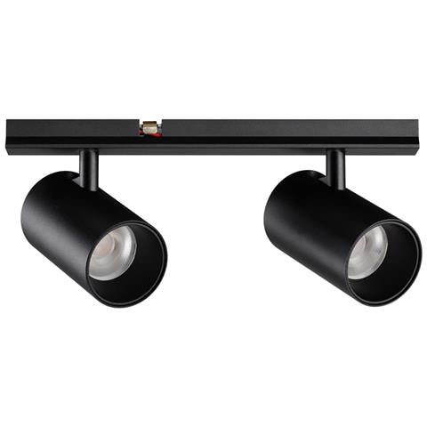 Illuminazione A Binario Contemporaneo Stick Alluminio Nero Led 10w 3000k Ip20 - Foto 1