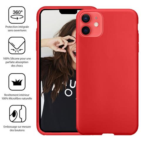 Cover Per Iphone 13 Pro Max Premium Silicone Microfibra, Rosso - Foto 3
