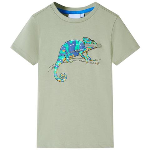 Maglietta Da Bambino A Maniche Corte Cachi Chiaro 140 - Foto 1