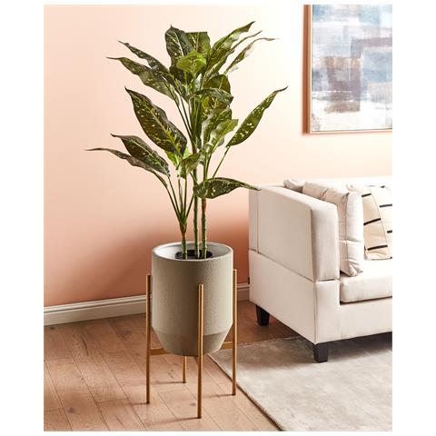 Vaso Per Piante Rialzato Hybridum Metallo 33 Cm Grigio - Foto 1