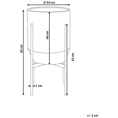 Vaso Per Piante Rialzato Hybridum Metallo 33 Cm Grigio - Foto 6