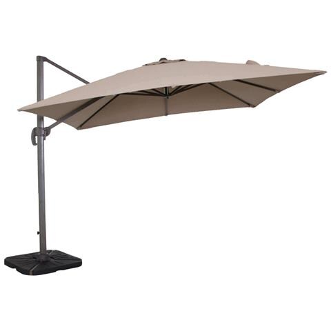 Ombrellone Da Giardino 3x4 Mt Con Palo Girevole In Alluminio E Antivento Mercurio - White - Foto 8