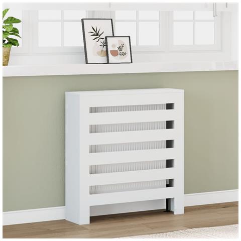 Copertura Termosifone Bianca 78x20x82 Cm Legno Multistrato - Foto 1