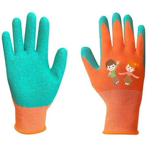 Guanti Da Lavoro Per Bambini, Poliestere Rivestito In Lattice (crincle), Taglia 5 - Foto 1