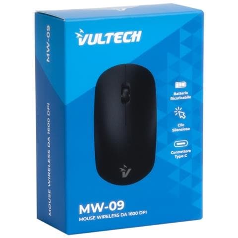 MW-09N mouse Universale Ambidestro RF Wireless + USB Type-C Ottico 1600 DPI - Foto 6