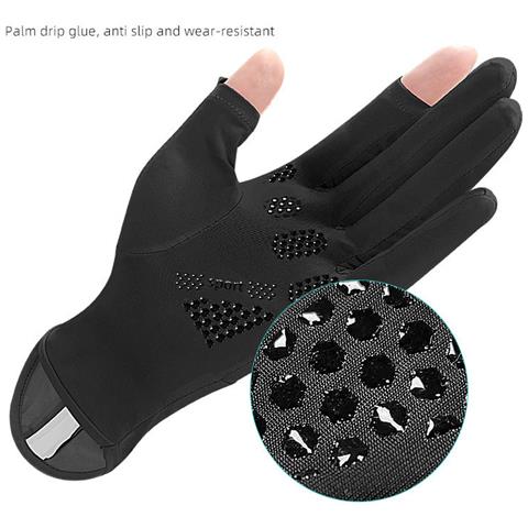 Guanti Rinfrescanti In Seta Ghiacciata Black - Foto 2