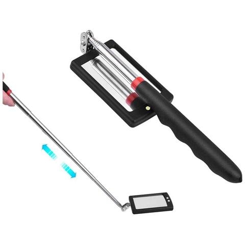 Specchietto Telescopico Ispezione Auto Specchio Testa Snodabile Asta Allungabile - Foto 1