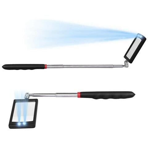 Specchietto Telescopico Ispezione Auto Specchio Testa Snodabile Asta Allungabile - Foto 3