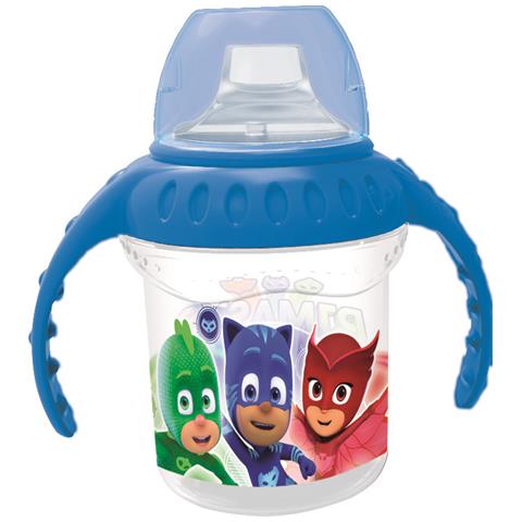 Tazza da viaggio PJmasks super pigiamini con manici e beccuccio in silicone 270 ml - Foto 1