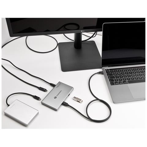 Thunderbolt 4 Hub 3 porte con porta SuperSpeed USB 10 Gbps Tipo-A aggiuntiva - 8K - Foto 2