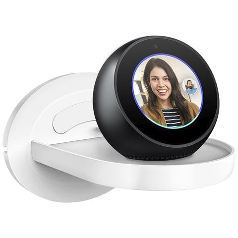 Supporto Da Parete Per Altoparlanti Intelligenti Amazon Echo Dot /spot E Google Home /mini Con Raccoglicavi 15x5x12 Cm. Colore Bianco - Foto 1