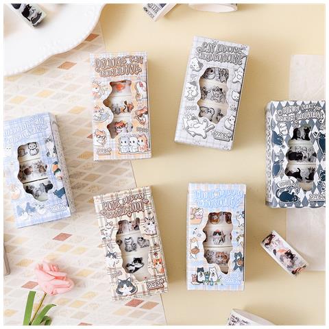 Set Di Nastro Washi Per Cancelleria Con Gattini Carini Per Il Journaling - Foto 2