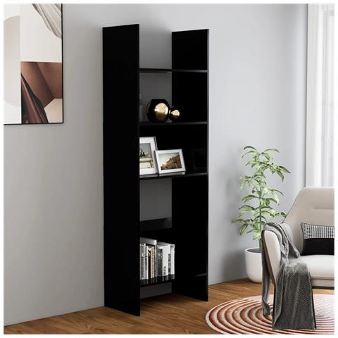 Lusso Casadino -  Libreria Nera 60x35x180 Cm In Legno Multistrato - Foto 7