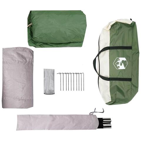 Tenda Familiare Cabina per 6 Persone Verde Impermeabile - Foto 8