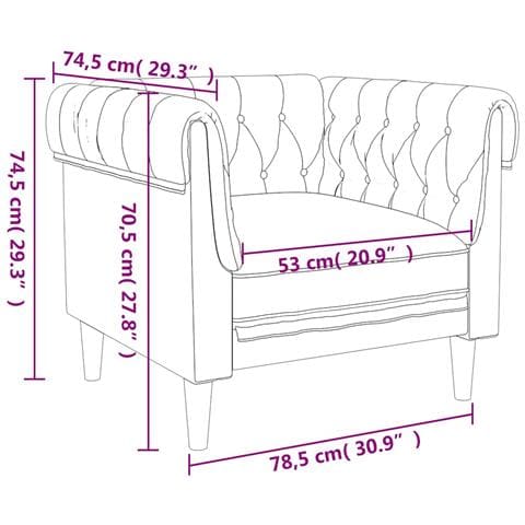 Poltrona Chesterfield Tortora in Tessuto - Foto 9