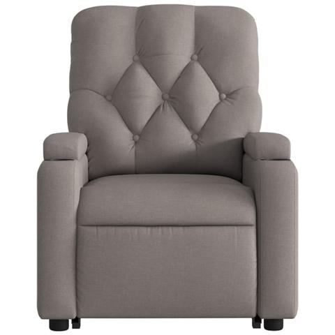 Poltrona Alzapersona Reclinabile Elettrica Tortora in Tessuto - Foto 9