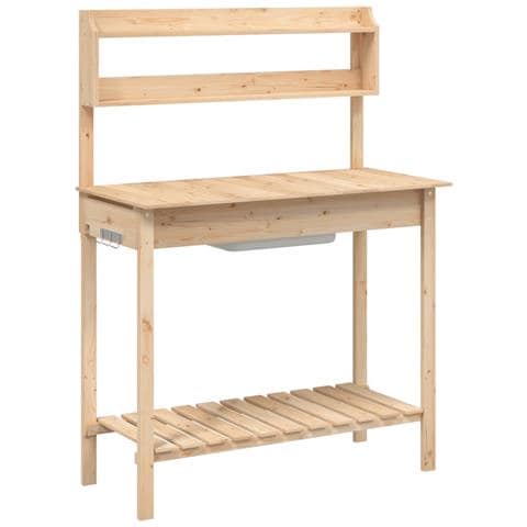 Tavolo Invaso con Lavello 47,5x44x139,5 cm Massello Abete - Foto 1