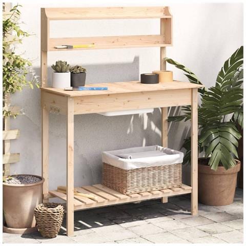 Tavolo Invaso con Lavello 47,5x44x139,5 cm Massello Abete - Foto 2