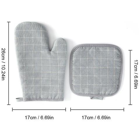 Set Di Guanti E Presine Per Forno A Microonde Da Cucina - Protezione Termica Blue - Foto 2