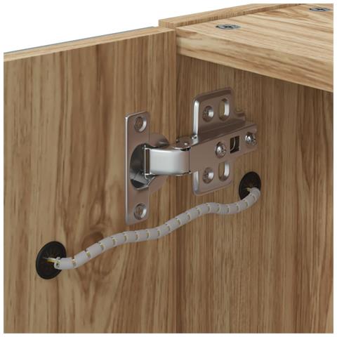 Armadietto Bagno con Specchio e LED Rovere 45x13x52 cm - Foto 9