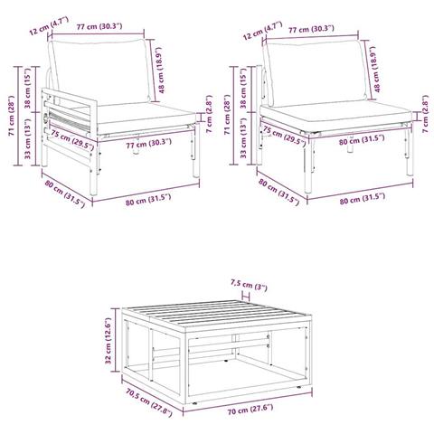 Set Divano da Giardino 8 pcs Antracite Acciaio - Foto 9