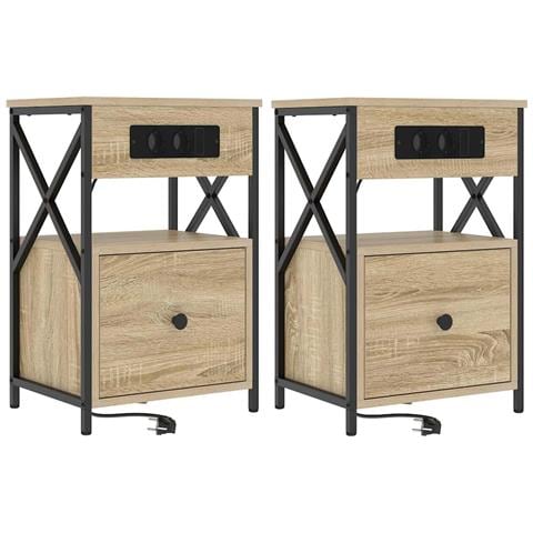 Armadio da Notte 2 pcs rovere sonoma 40 x 31 x 60 cm - Foto 1