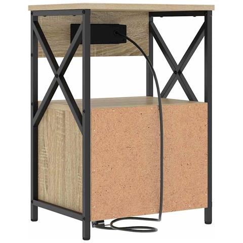 Armadio da Notte 2 pcs rovere sonoma 40 x 31 x 60 cm - Foto 9