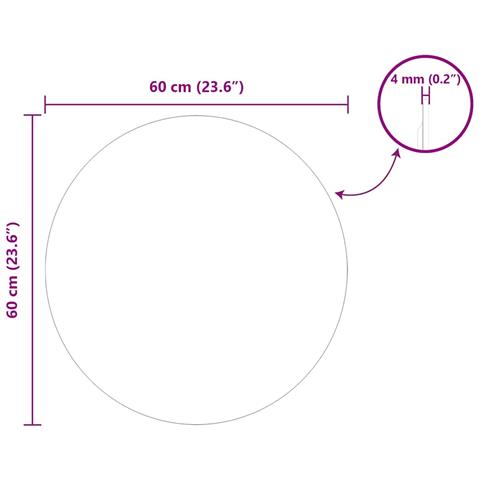 Specchio da parete Ø 60 cm vetro temperato - Foto 8