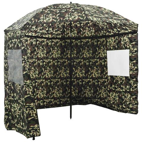 Ombrellone da Pesca Mimetico 300 x 240 cm Poliestere Oxford - Foto 1
