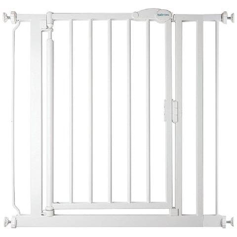 Safetots Cancelletto Per Scale A Pressione Con Chiusura Automatica, 82,2cm - 89,2cm, Bianco - Foto 1