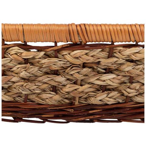 Vassoio Rettangolare In Corda Intrecciata Marrone 60x50x10h - Foto 7