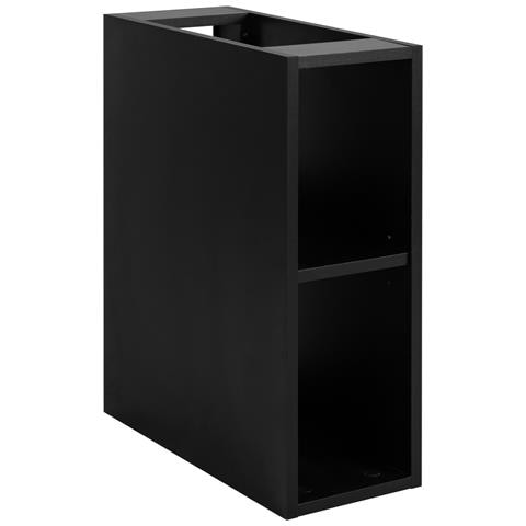 | Mobile sottolavabo - 80/57/46 cm L /A /D - Nero opaco - Mobili bagno, lavabo, mobile bagno | Ripiano - Nero, Piano di lavoro - Marrone - Foto 2