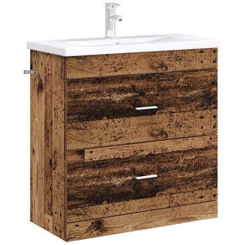 Mobiletto da Bagno Sotto Lavabo Legno antico - Foto 2
