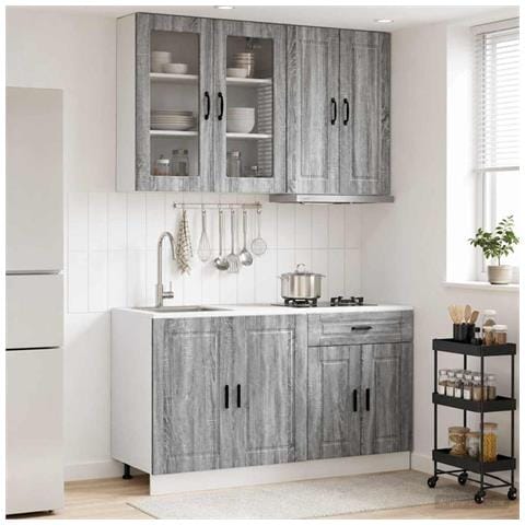 Unità Cucina PORTO 4 pcs Sonoma grigio Legno ingegnerizzato - Foto 2