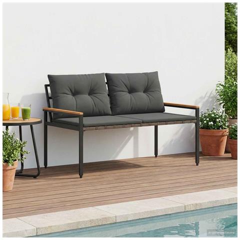 Panchina da esterno 2 -Seater 116 x 67,5 x 72 cm polyrattan - Foto 2