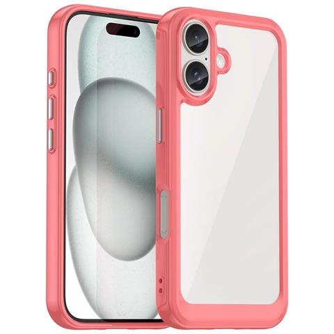 ""custodia Con Cornice In Gel Per Iphone 16 Plus"" - Rossa - Foto 1